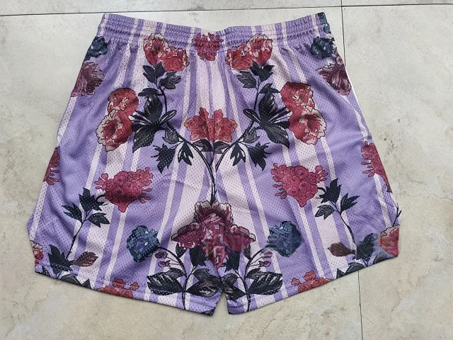 Ryoko Rain Shorts Mesh Drawstring Graphic Print product detail image 9