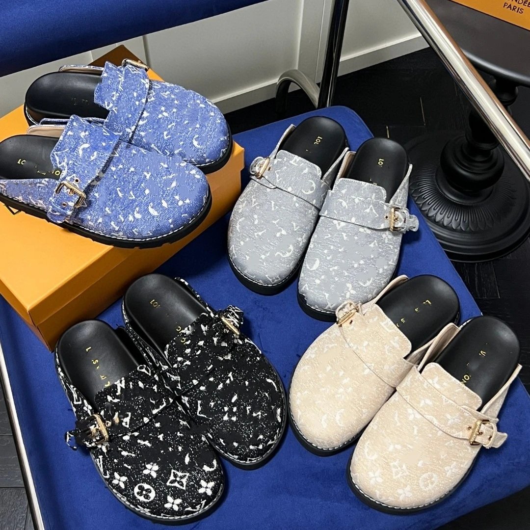 Louis Vuitton Monogram Puffer Slide Black Slippers - 20