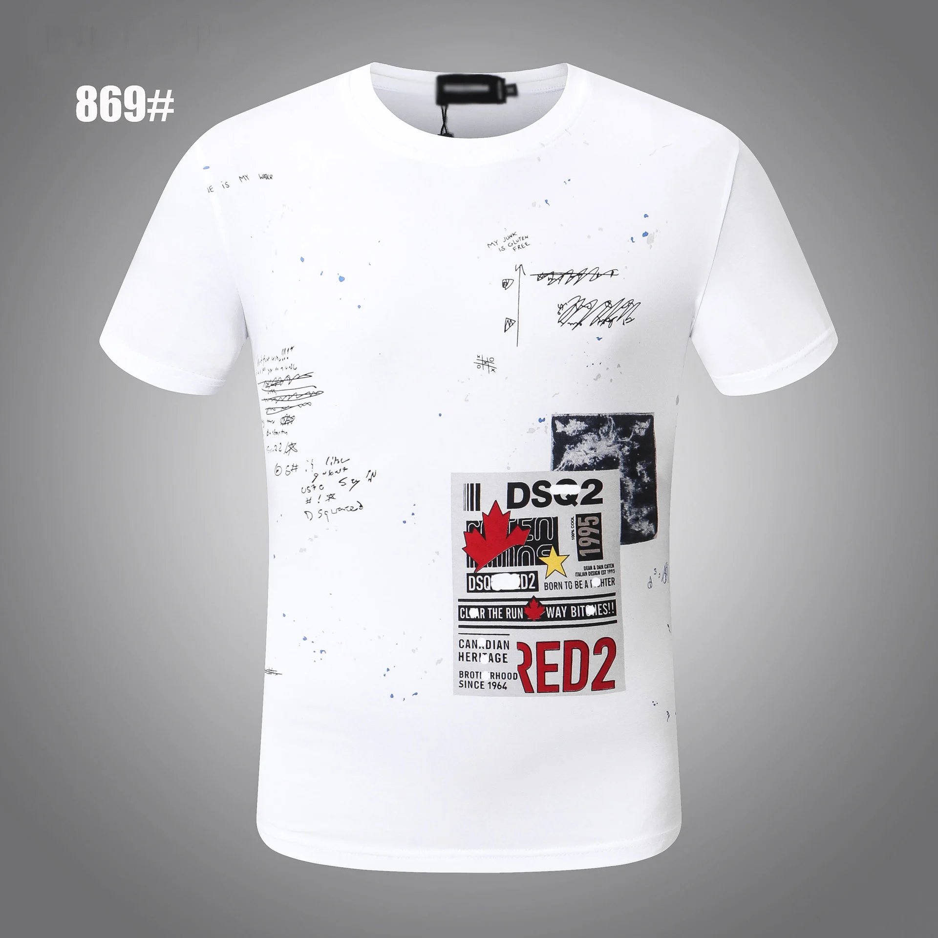 Dsquared2 T-Shirts Graphic Print — DT 869 white