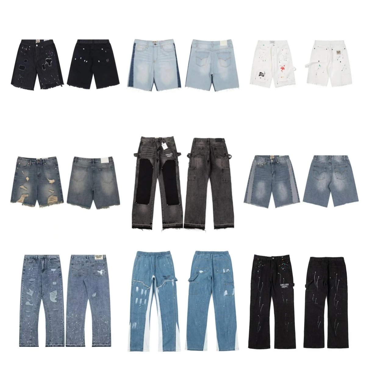 Gallery Dept. Distressed Denim Shorts and Pants Collection