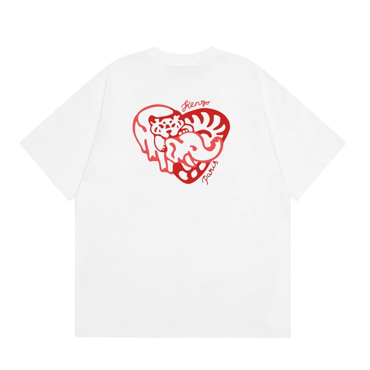 Kenzo T-Shirts Short-Sleeve Graphic Print — 141 white