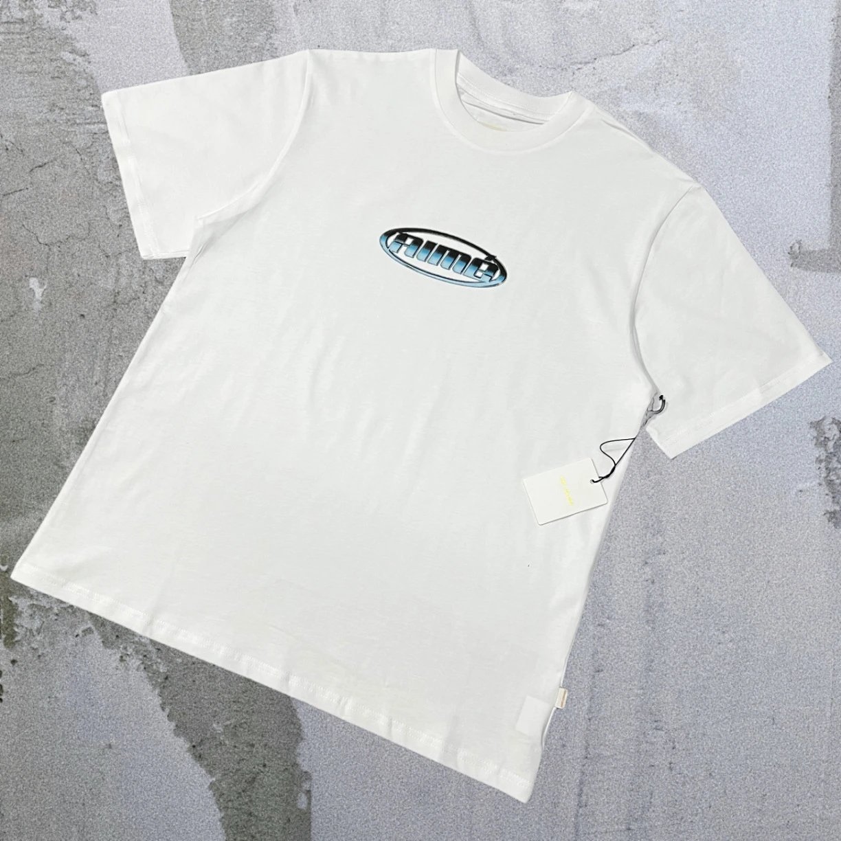 Aimé Leon Dore T-Shirts Short-sleeve logo graphic T-shirt — White circle with the letter A14