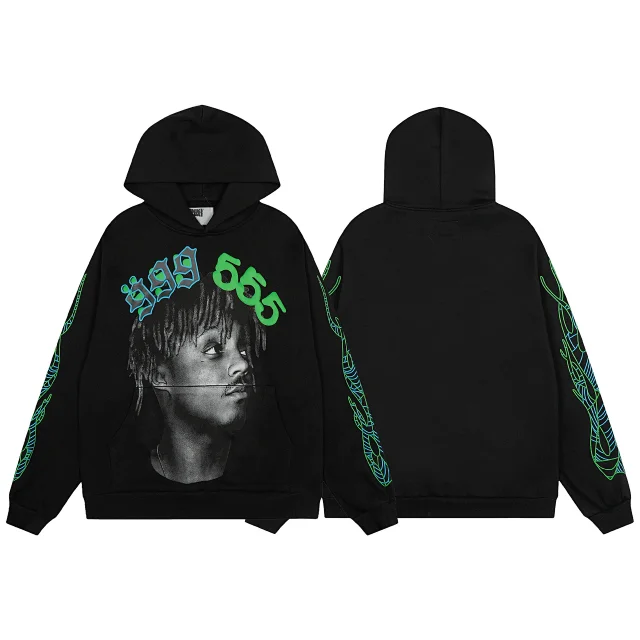 Sp5der Graphic Print Hoodie product detail image 3