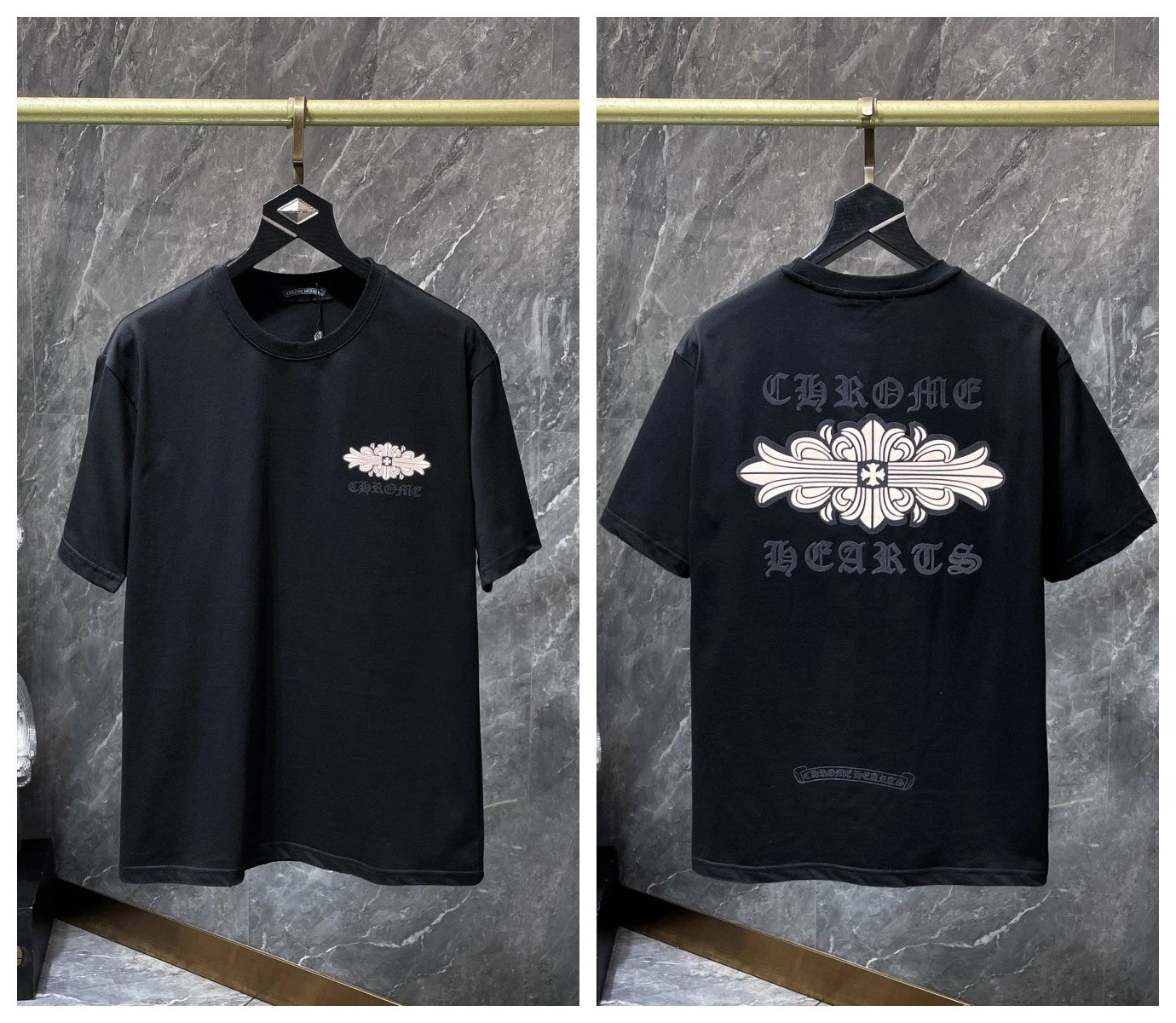 Chrome Hearts T-Shirts Graphic Cross Motif Short-Sleeve T-Shirt — 3