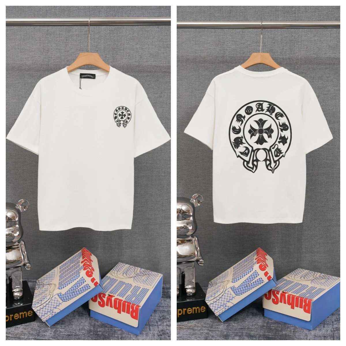 Chrome Hearts T-Shirts Graphic-print crewneck T-shirt — 7