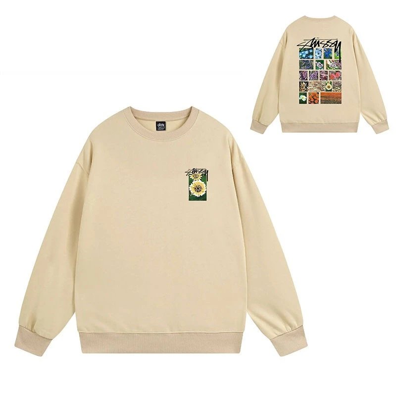 Stüssy Hoodies & Sweatshirts Crewneck Graphic Sweatshirt — 101 apricot