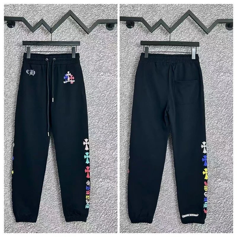Chrome Hearts Trousers Sanskrit logo jogger sweatpants — C203 Black