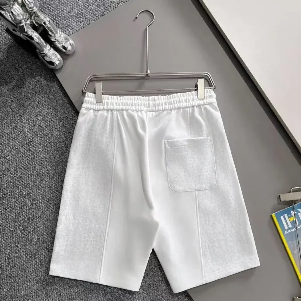Design Classic Fit White Sweat Shorts - 1