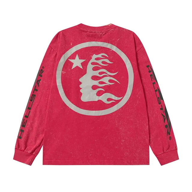 Hellstar T-Shirts Washed Graphic Long-Sleeve product detail image 4
