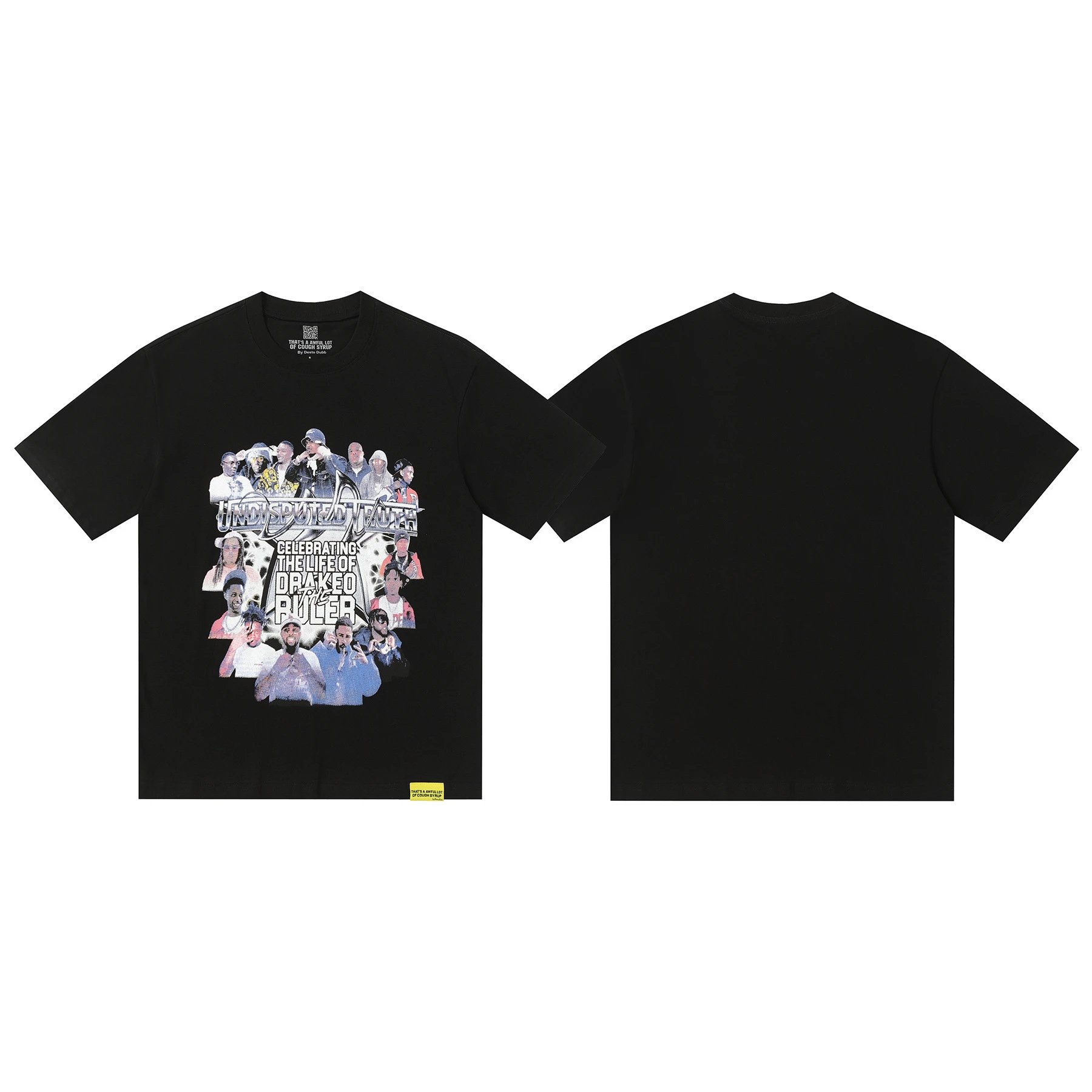 Desto Dubb T-Shirts That's a Awful Lot of Cough Syrup Graphic Print — 0249 Black