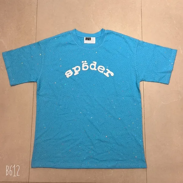 SP5DER Sparkle Logo T-Shirt Blue - 1