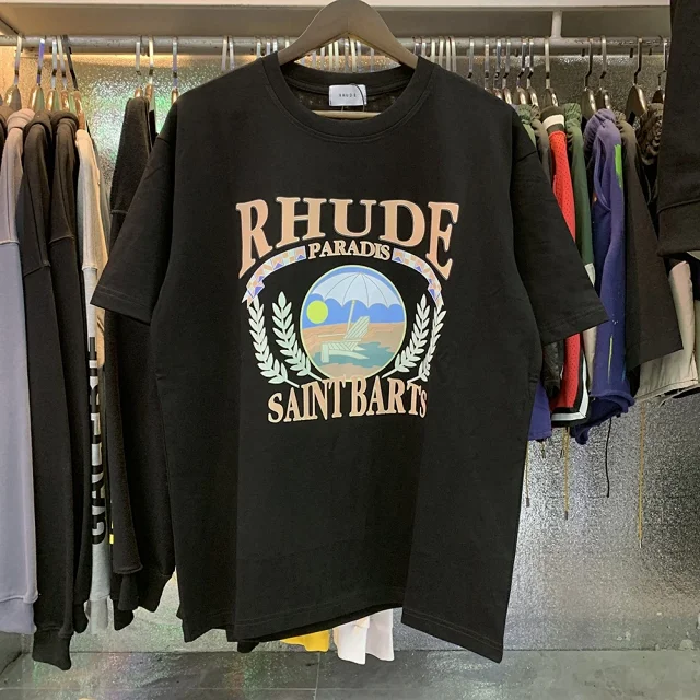 Rhude T-Shirts Cannes graphic print product detail image 2