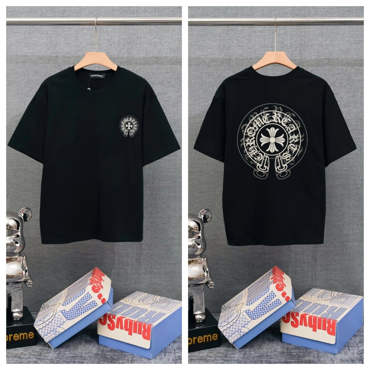 Chrome Hearts T-Shirts Graphic-print crewneck T-shirt — 36