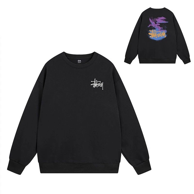 Stüssy Hoodies & Sweatshirts Crewneck Graphic Sweatshirt — 102 black