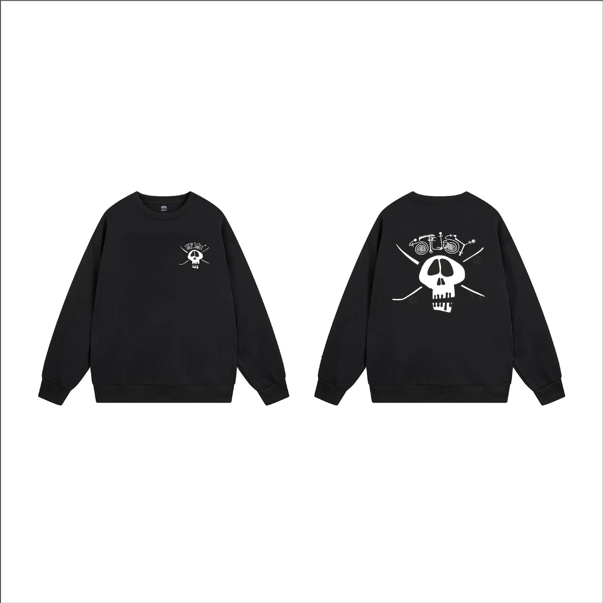 Stüssy Hoodies & Sweatshirts Crewneck Graphic Sweatshirt — 105 black