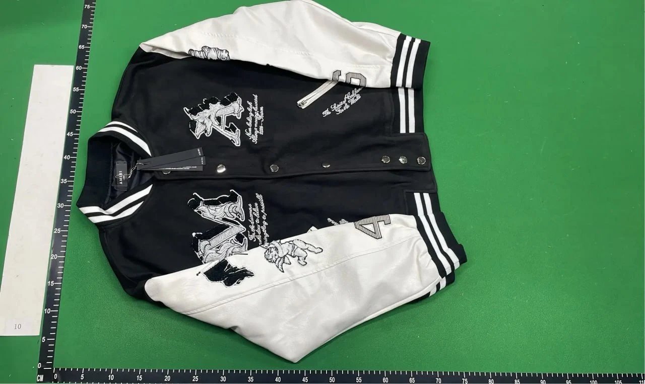Amiri Diamond Pattern Panelled Jacket Black - 5