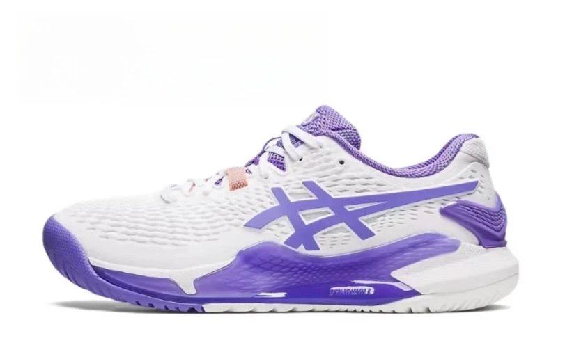 Asics Gel-Resolution 9 White / Navy / Lime Green Tennis Shoes Running Shoes - 4