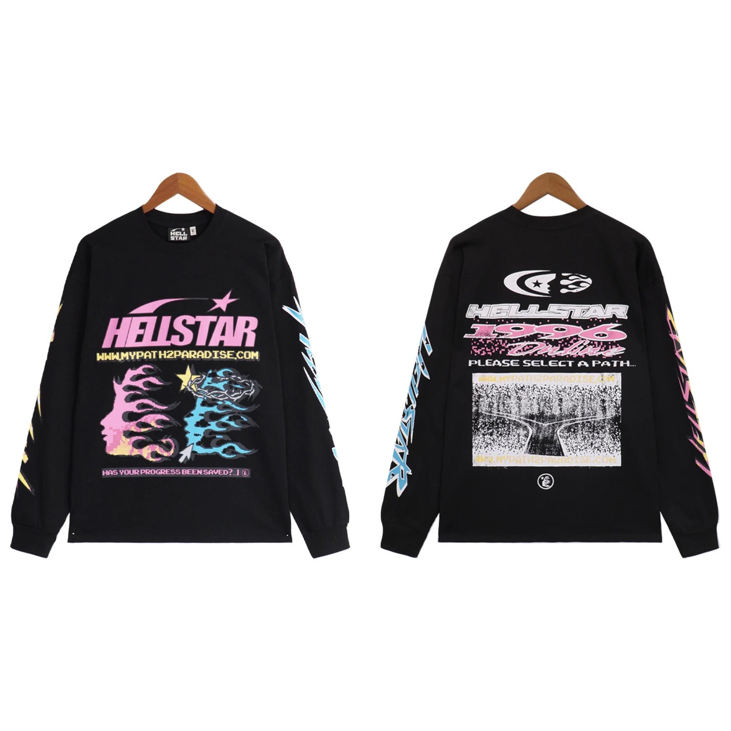 Hellstar Hoodies & Sweatshirts Graphic quarter-zip sweatshirt — 7005 black
