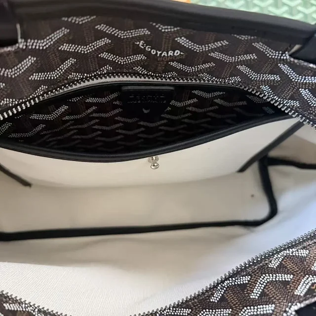 Goyard Backpacks Chevron-pattern flap backpack with top handle product detail image 56