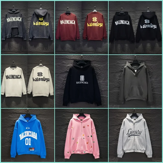 Balenciaga Hoodies & Sweatshirts Logo Print Hooded Sweatshirt product detail image 4