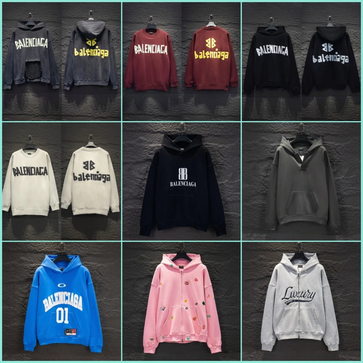 Balenciaga Various Color Hoodies