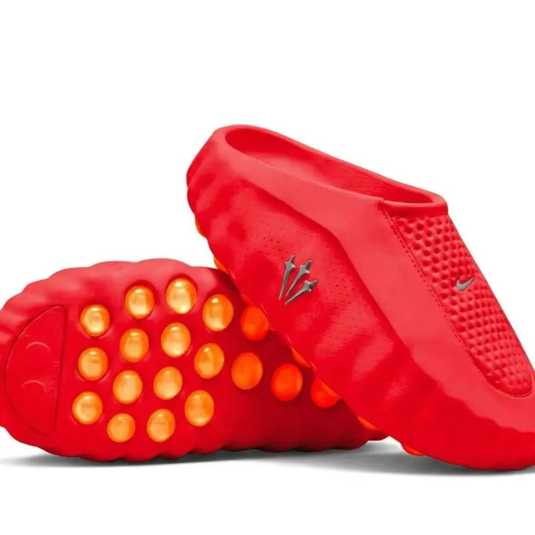 Nike Slippers Mind 001 — 001 Red with an orange background