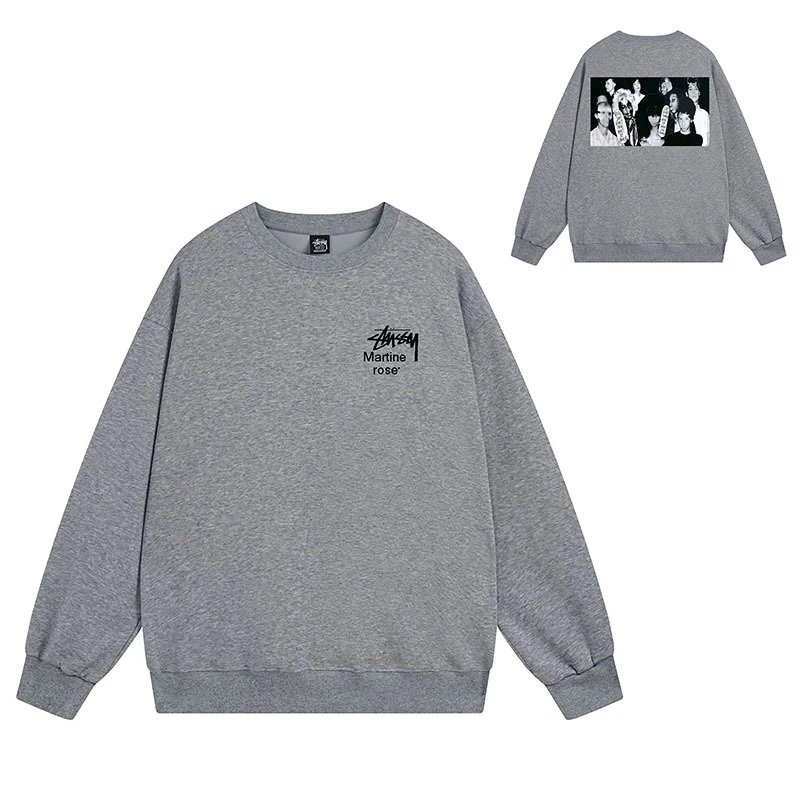 Stüssy Hoodies & Sweatshirts Crewneck Sweatshirt with Chengdu Chapter Graphic — 102 dark gray