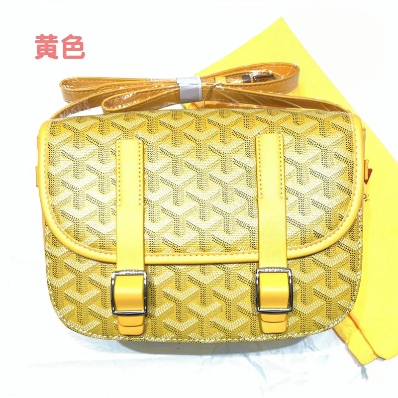 Goyard Handbags Mini Saigon Wooden-Handle Bag — messenger bag yellow