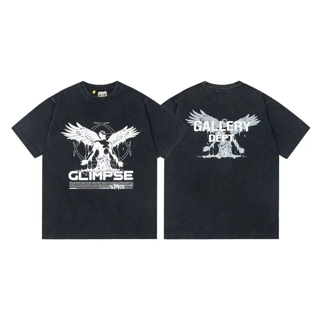 Gallery Dept. T-Shirts Graphic Tie-Dye Short-Sleeve T-Shirt — 470 black