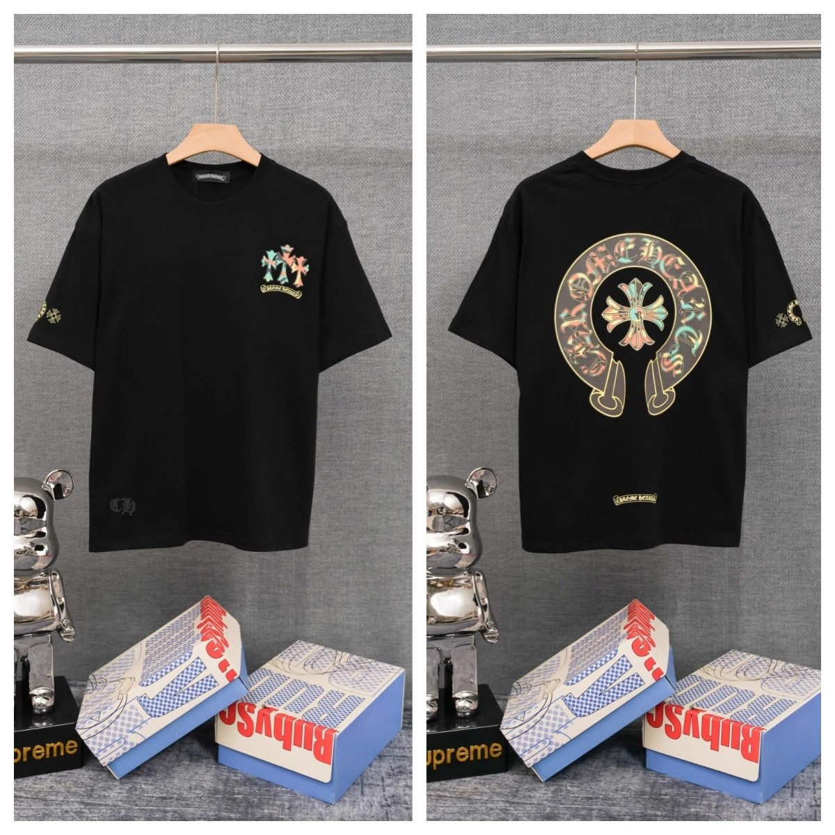 Chrome Hearts T-Shirts Graphic-print crewneck T-shirt — 8