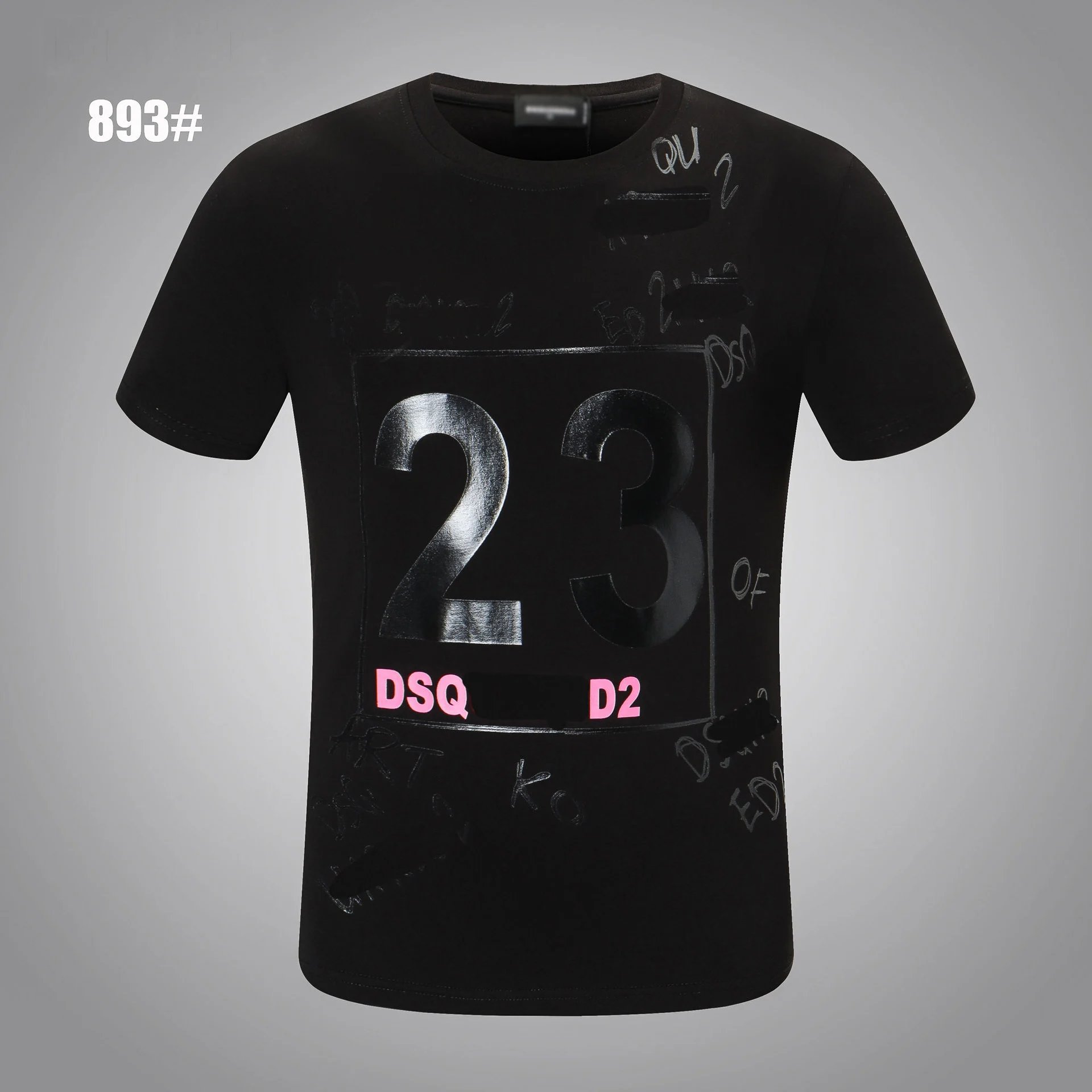 Dsquared2 T-Shirts Graphic Print — DT 893 black