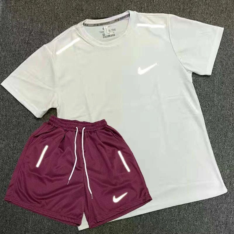 Mesh Set [White + Burgundy]