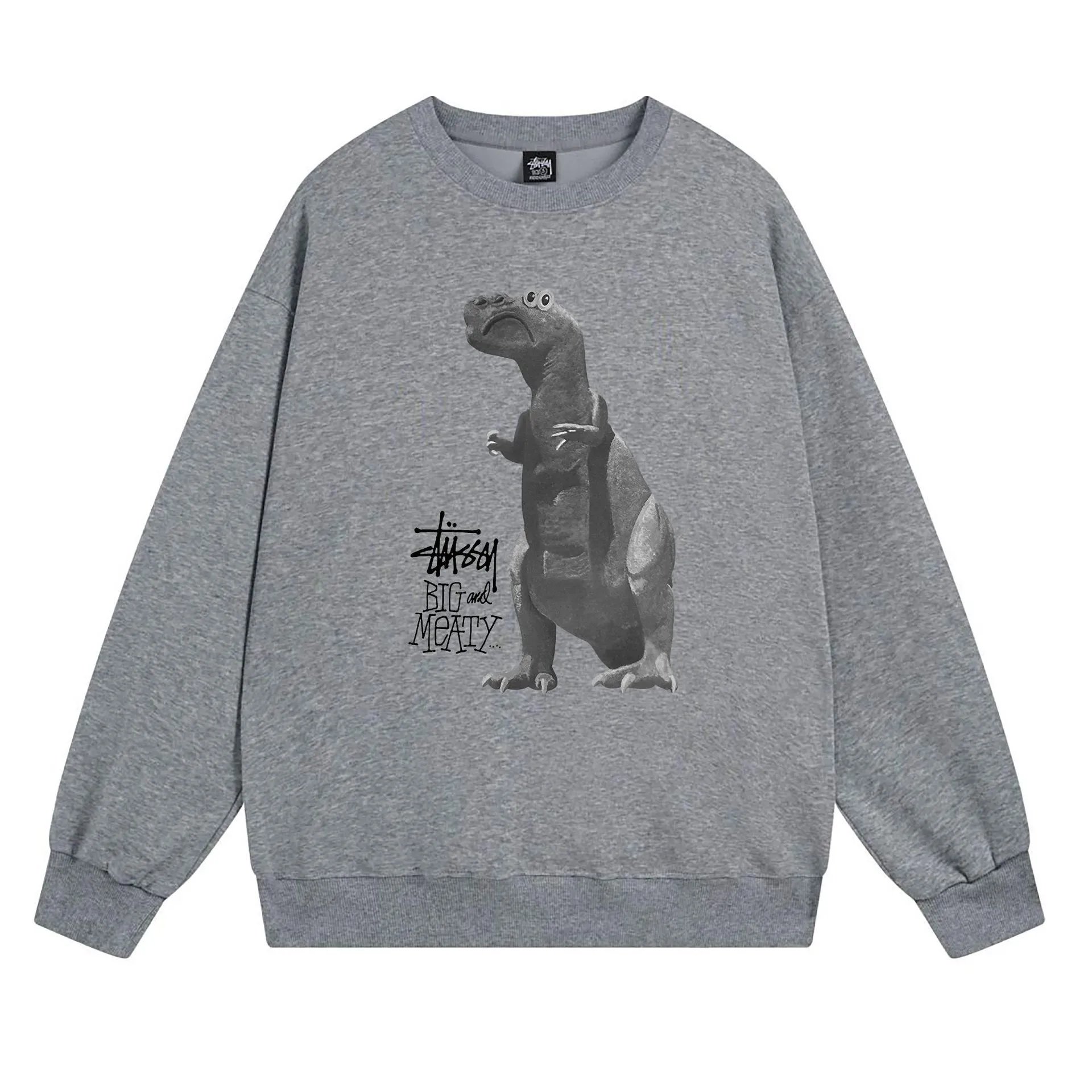 Stüssy Hoodies & Sweatshirts Crewneck Sweatshirt with Chengdu Chapter Graphic — 105 Dark Gray