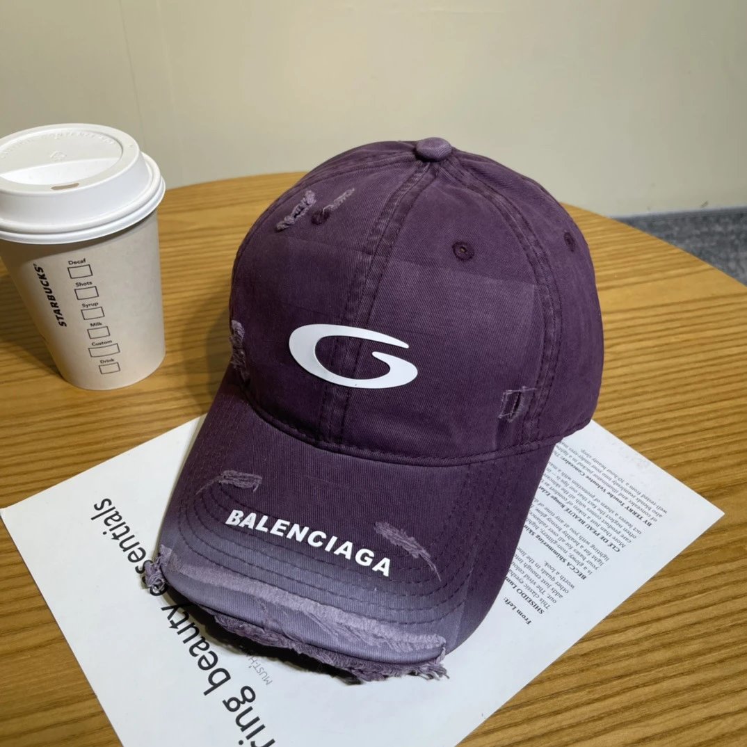 Balenciaga Hats Embroidered logo baseball cap — 05-7