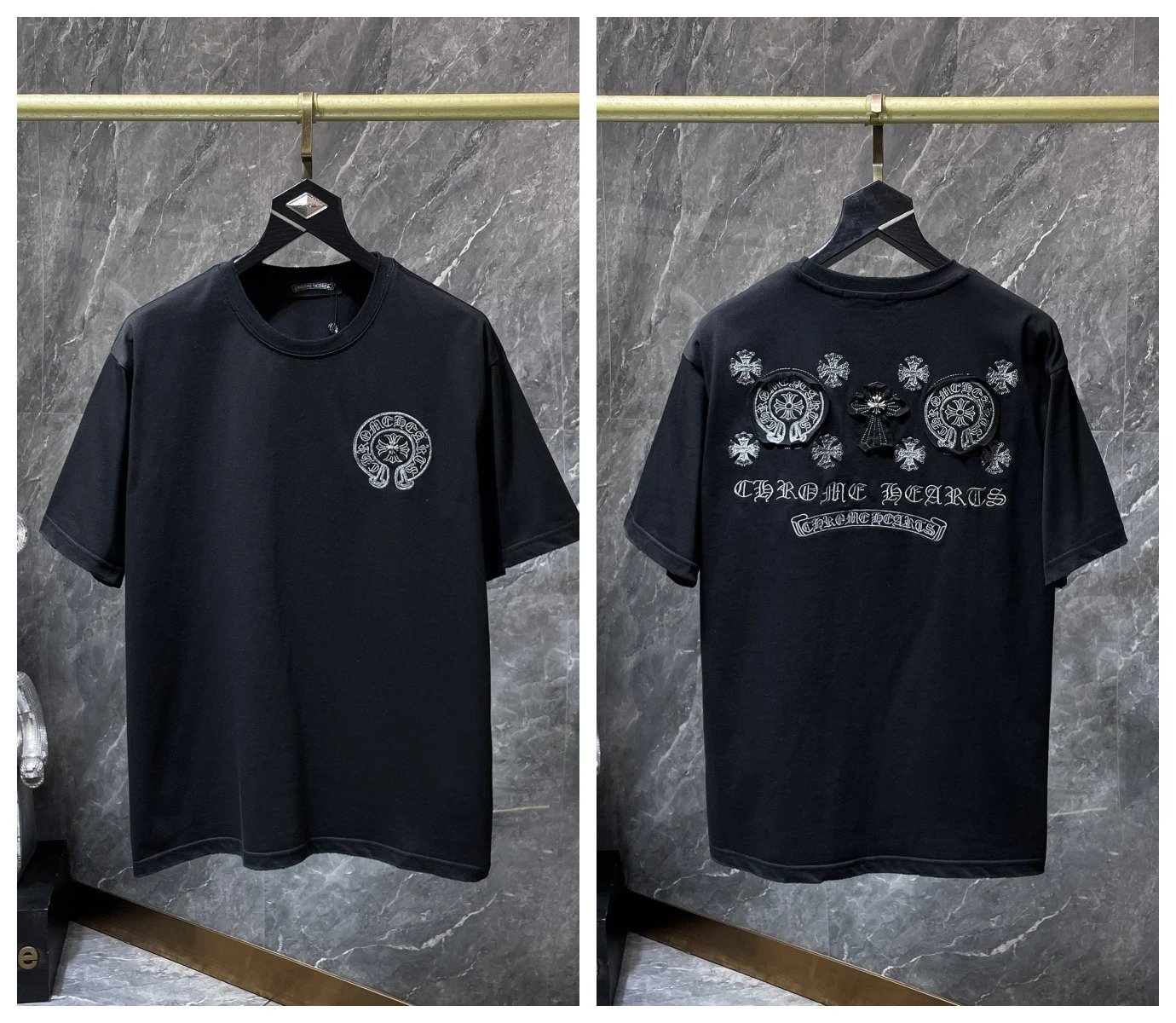 Chrome Hearts T-Shirts Graphic Cross Motif Short-Sleeve T-Shirt — 19
