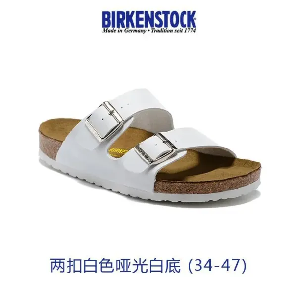 Birkenstock Arizona White Matte White Sole Sandals - 1