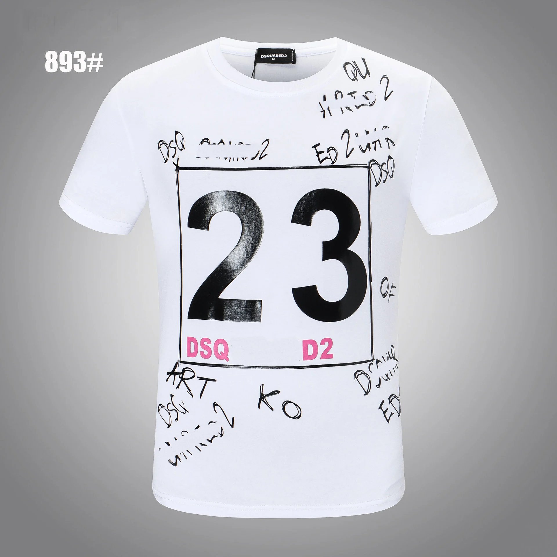 Dsquared2 T-Shirts Graphic Print — DT 893 white