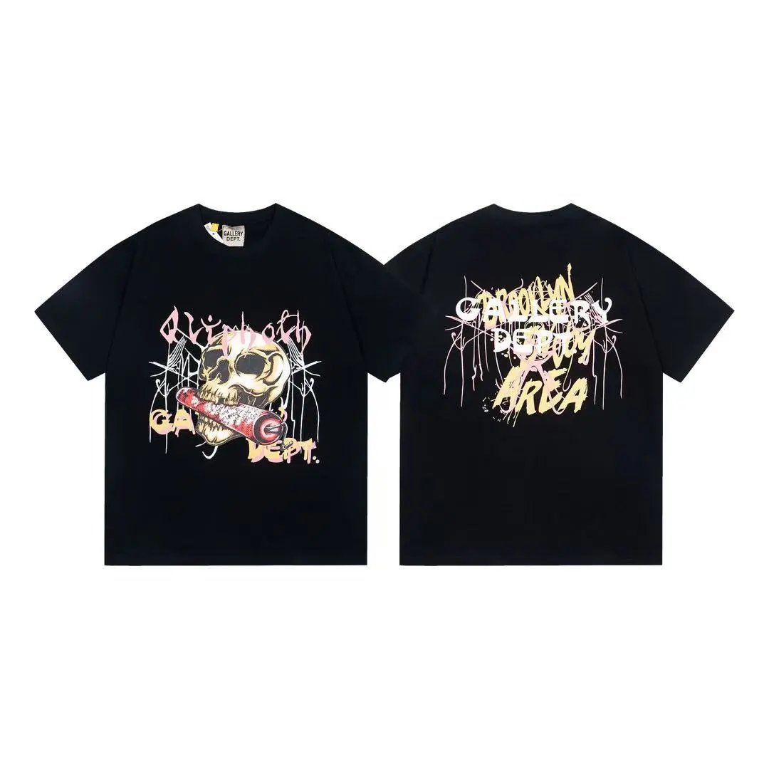 Gallery Dept. T-Shirts Graphic Tie-Dye Short-Sleeve T-Shirt — 489 black