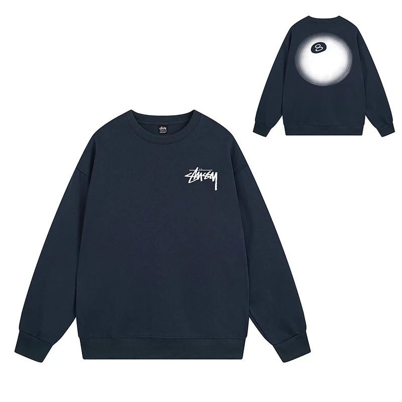 Stüssy Hoodies & Sweatshirts Crewneck Graphic Sweatshirt — 103 Navy Blue
