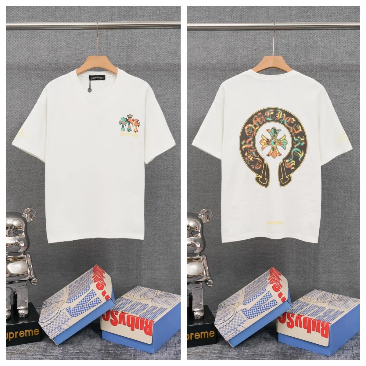 Chrome Hearts T-Shirts Graphic-print crewneck T-shirt — 5