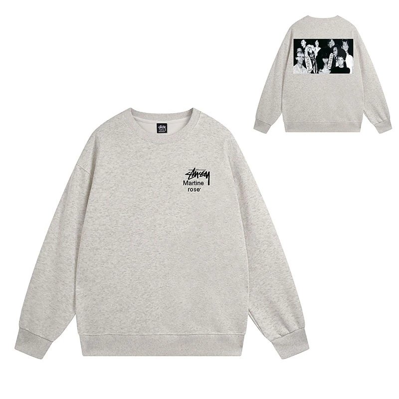 Stüssy Hoodies & Sweatshirts Crewneck Sweatshirt with Chengdu Chapter Graphic — 102 Hazel Gray