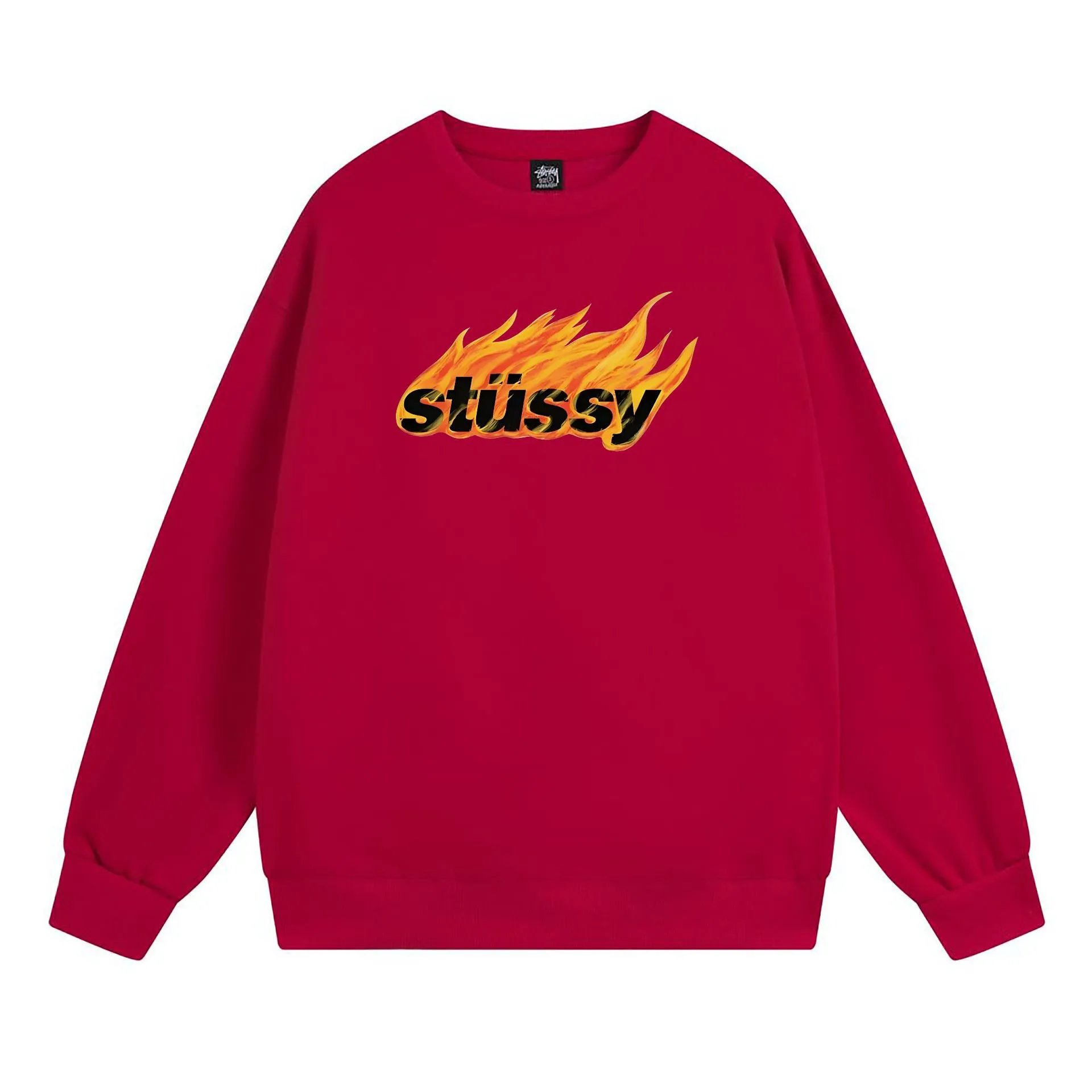 Stüssy Hoodies & Sweatshirts Crewneck Sweatshirt with Chengdu Chapter Graphic — 103 red