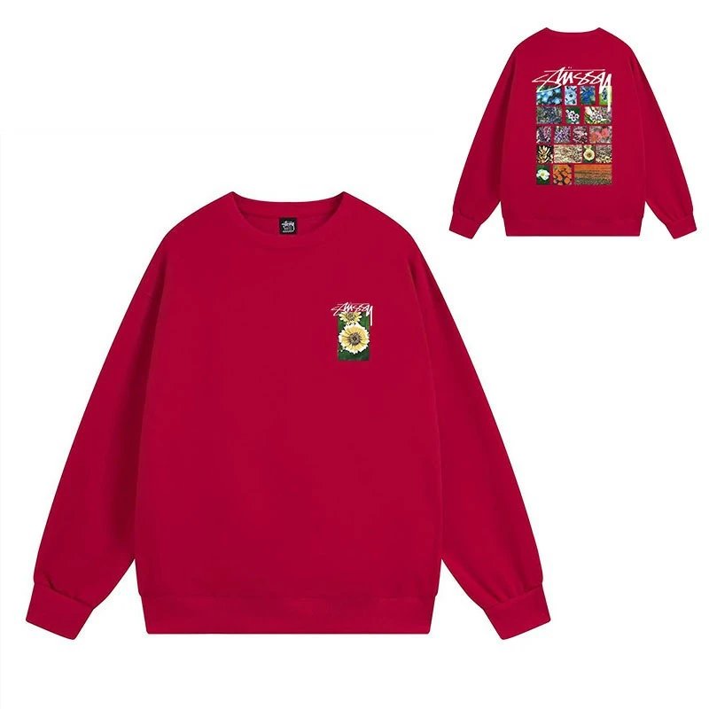 Stüssy Hoodies & Sweatshirts Crewneck Graphic Sweatshirt — 101 Red