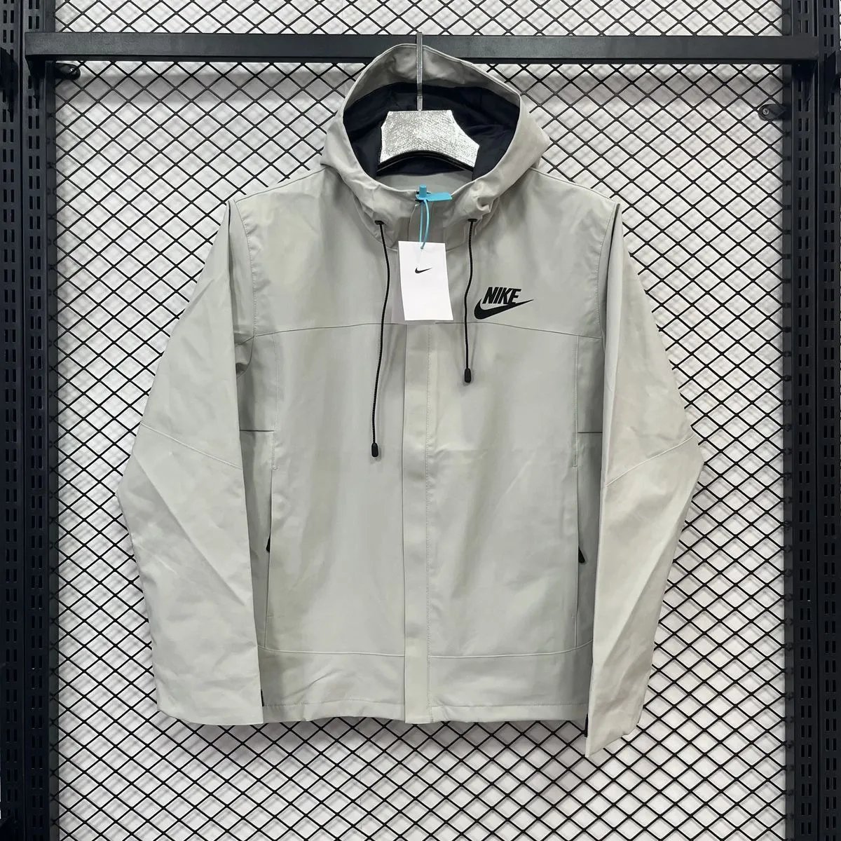 Nike Jackets Hooded Windbreaker — F-003 Grayish white