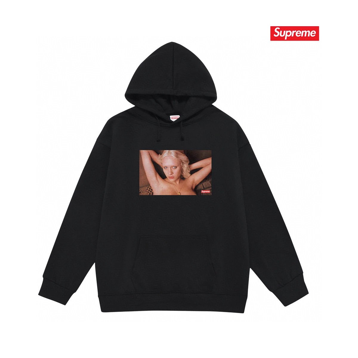 Supreme Hoodies & Sweatshirts Graphic Print Pullover Hoodie — S 2055 Black