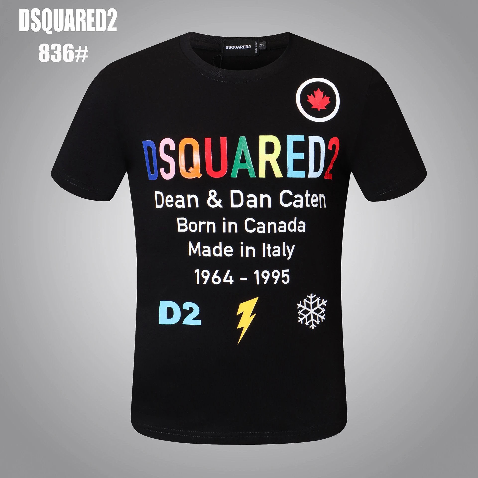 Dsquared2 T-Shirts Graphic Print — DT 836 black