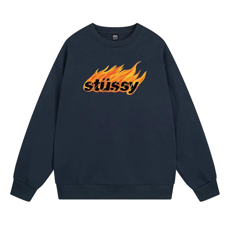 Stüssy Hoodies & Sweatshirts Crewneck Sweatshirt with Chengdu Chapter Graphic — 103 Navy Blue