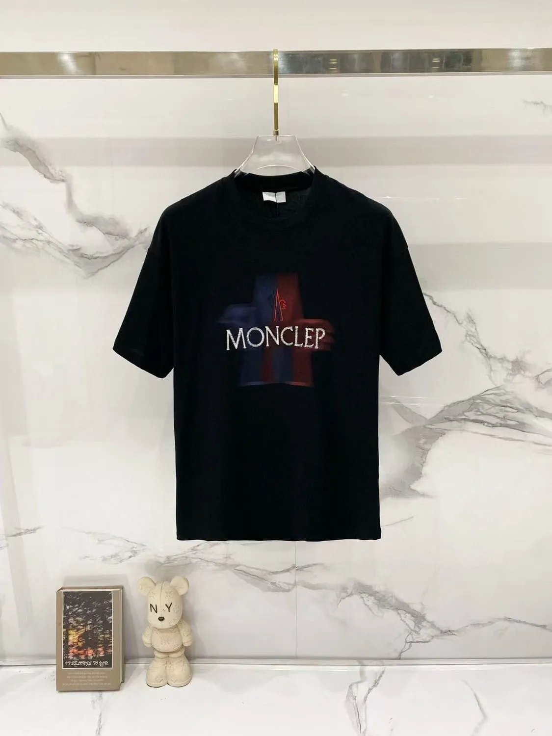 Moncler T-Shirts Logo Graphic Short-Sleeve Crewneck — M781