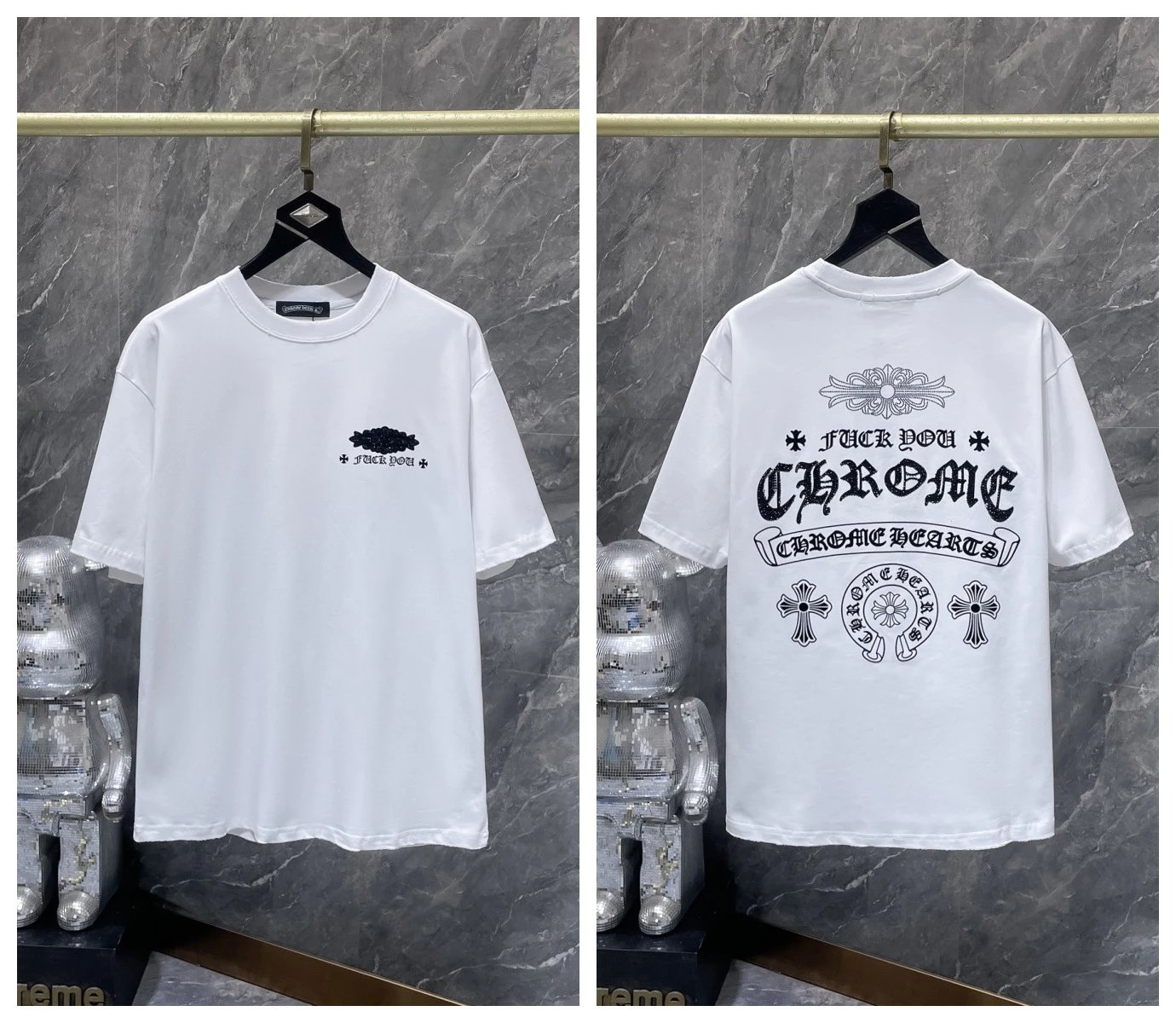 Chrome Hearts T-Shirts Graphic Cross Motif Short-Sleeve T-Shirt — 9