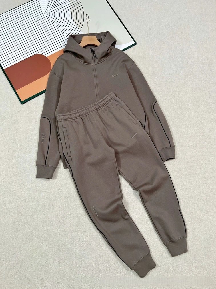 Nike Tracksuits NOCTA hooded zip-up tracksuit — 05 Reflective Dark Brown Zip Sweat Set